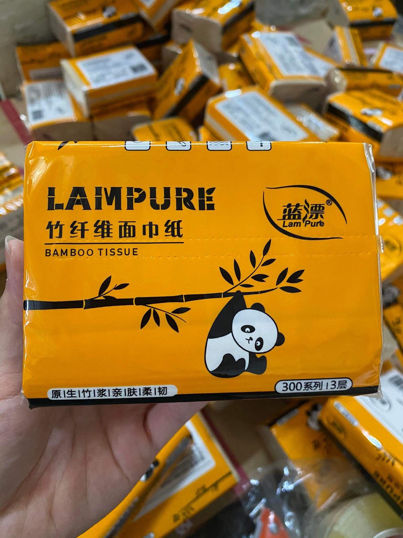 Hình ảnh Thùng 30 Gói Giấy Ăn Gấu Trúc Lampure hàng nội địa trung