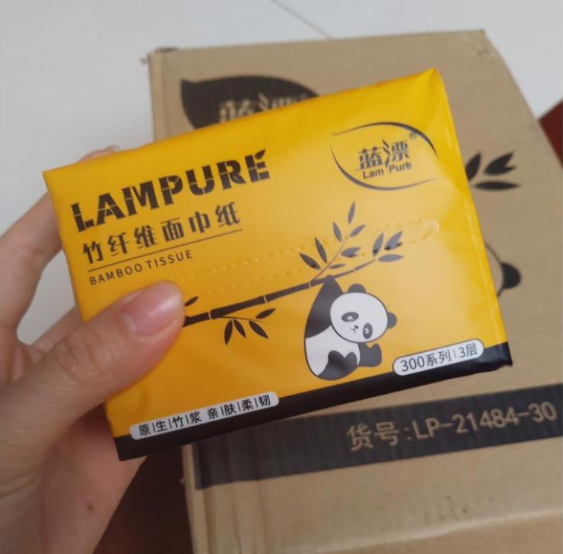 Hình ảnh Thùng 30 Gói Giấy Ăn Gấu Trúc Lampure hàng nội địa trung