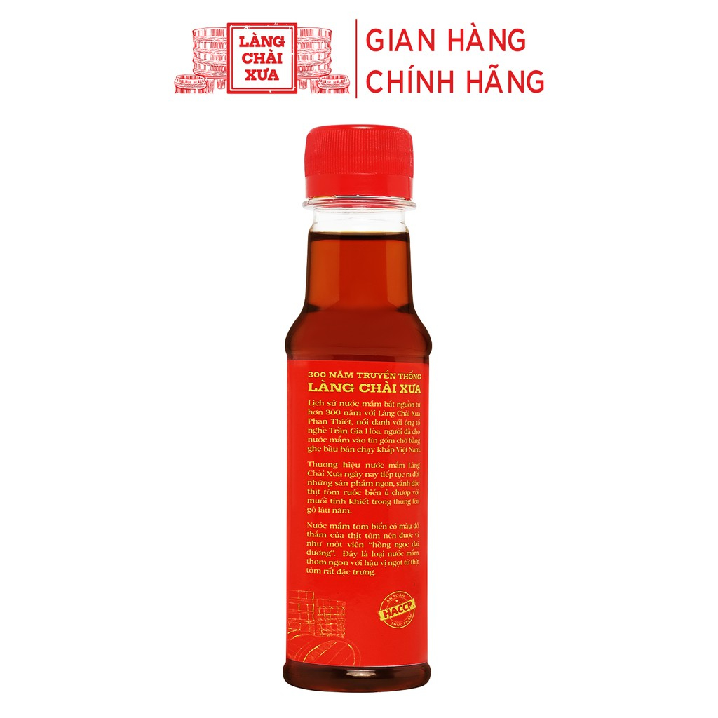 Hình ảnh Nước mắm tôm biển Làng Chài Xưa Hồng Ngọc Đại Dương 125ml/chai