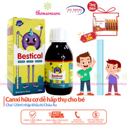 Bổ sung Canxi Bestical, có thêm D3 K2 cho bé, giúp giảm còi xương, tăng chiều cao cho trẻ - Chai 120ml