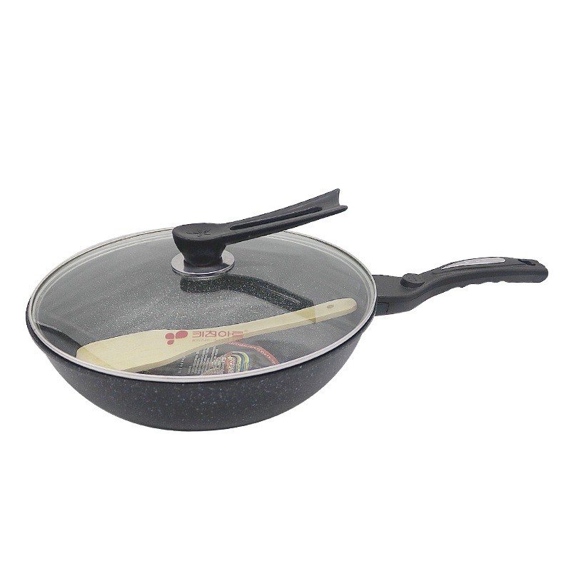 Hình ảnh Chảo đá chống dính HÀN QUỐC 32cm kèm nắp kính