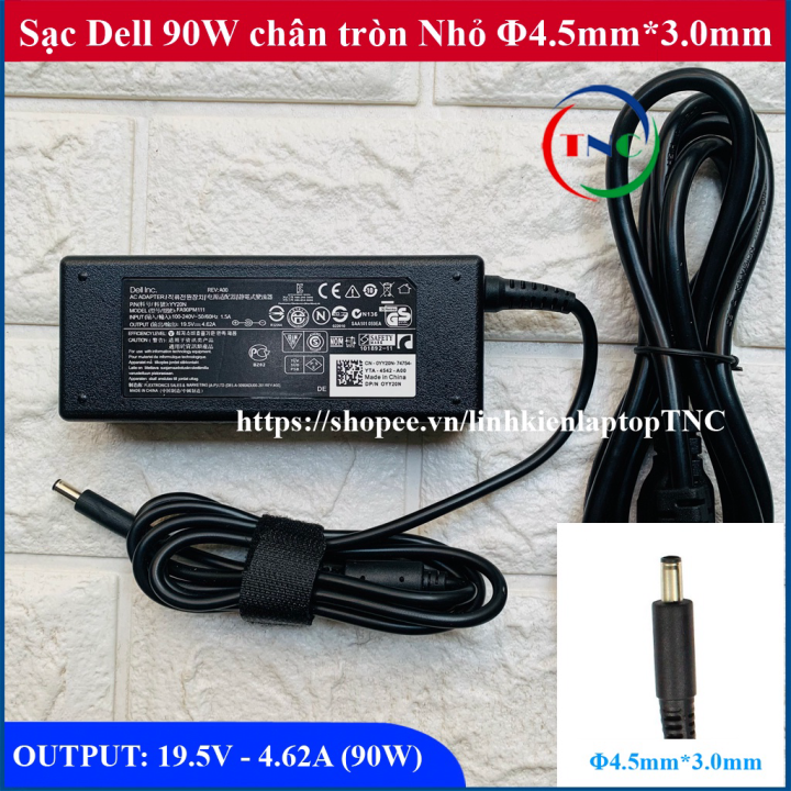 Hình ảnh Sạc Laptop Dell chân tròn nhỏ 90w dành cho máy có VGA - Card rời 5568 5559 5565 5566 5567 5578 3559 3558 3567 XPS 13