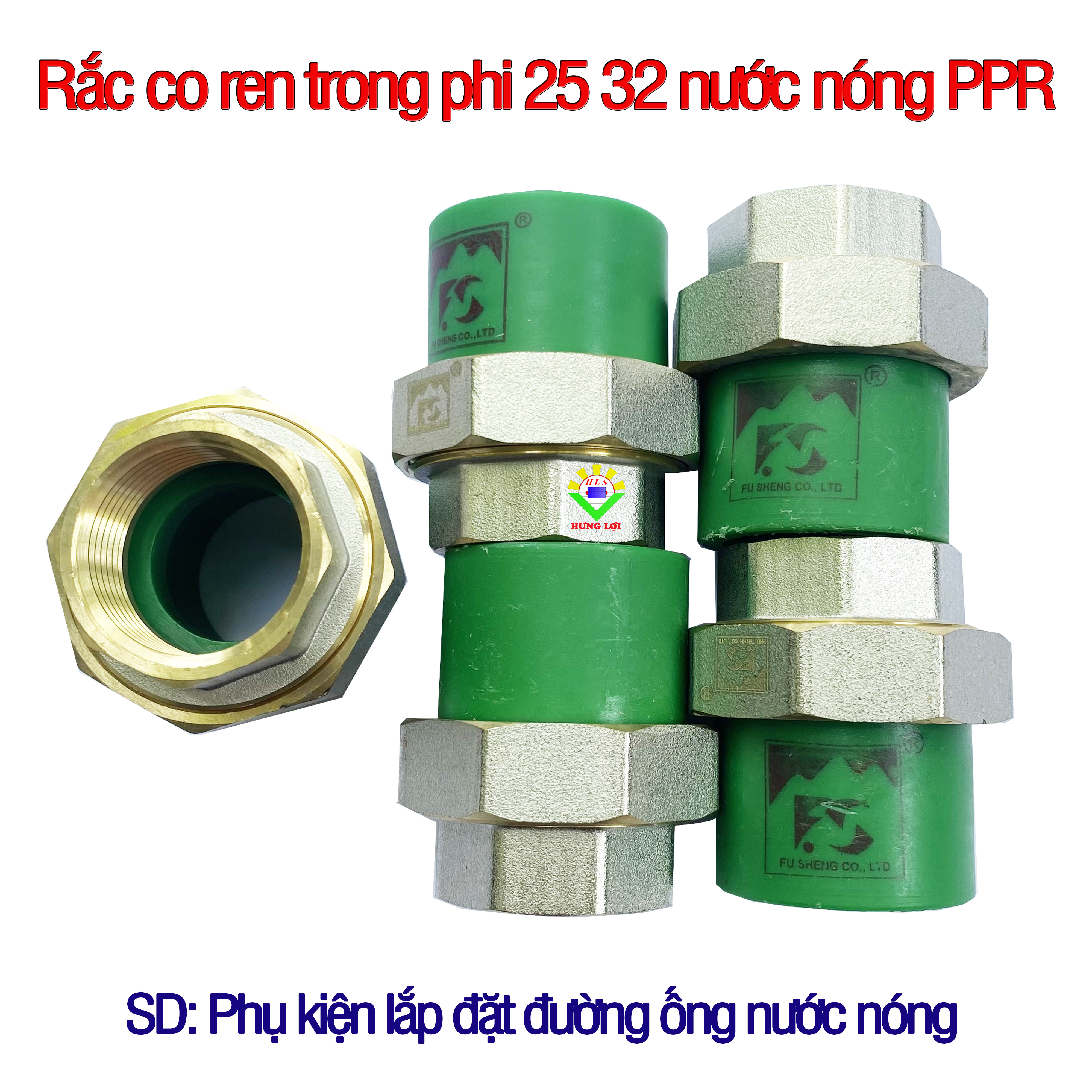 Hình ảnh Rắc co ren trong phi 25 32 nước nóng PPR - phụ kiện ống nước nóng, lạnh