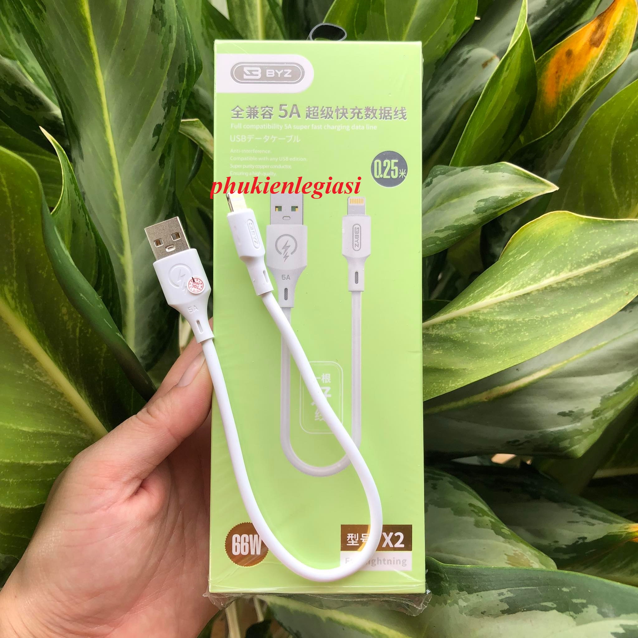 Cáp sạc ngắn 25CM BYZ X2 các đầu micro usb type c Iphone