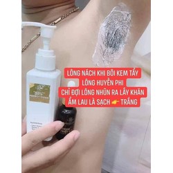Mua Kem tẩy lông Huyền Phi tặng kèm sirum triệt lông _ triệt sạch tất cả các loại lông (tự tin khoe dáng).