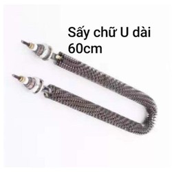 (BH 1 ĐÔI 1) ̣̣ Điện trở sấy khô chữ U 30cm g suất 1KW 2KW điện áp 220V 380V có cánh tản nhiệt gia re