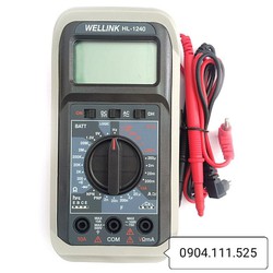 Đồng hồ đo điện vạn năng hiện số wellink hl-1240 đo tụ điện, tần số