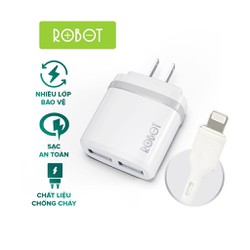 Bộ Cốc & Cáp Sạc ROBOT RT-K9U 2 Cổng USB – RT-K9U