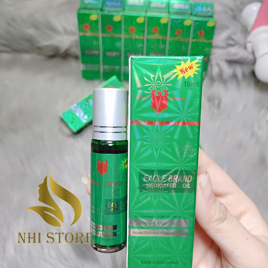 Hình ảnh [HÀNG Chính Hãng] Dầu Lăn Gió Xanh Con Ó EAGLE Brand 10ML Singapore