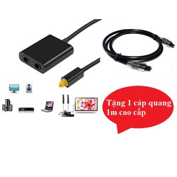 Cáp Chia Cổng âm thanh Quang Optical Từ 1 Ra 2 Tặng 1 cáp optical dài 1m
