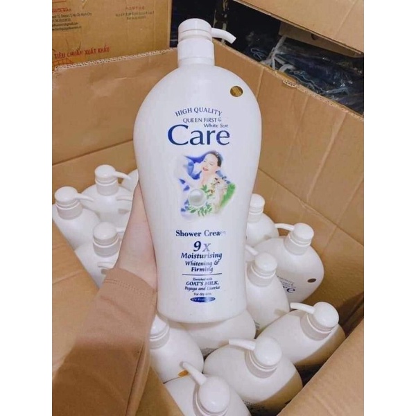 Hình ảnh Sữa tắm dê White care 9x chai 1200ml, SÁNG MỊN HƠN THƠM LÂU HƠN