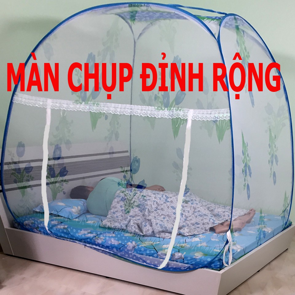 Hình ảnh Màn Chụp Tự Bung Đỉnh Vuông Cao Cấp  Mùng Chụp Hàng Đẹp Dày Dặn 2m2_1m8_1m6- Tặng Túi Đựng Tiện Lợi