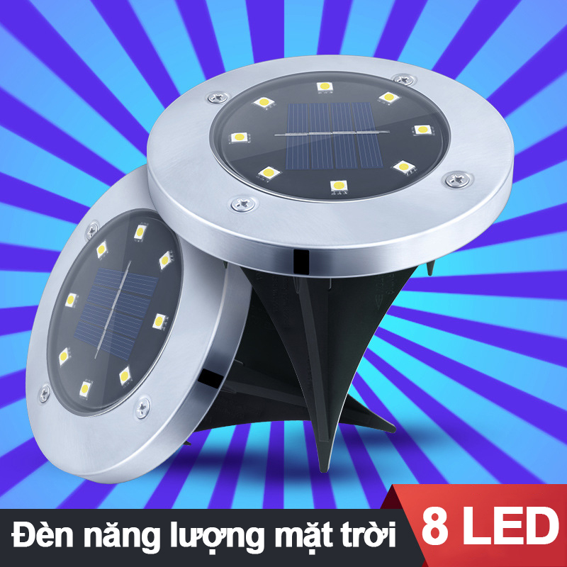 Hình ảnh Đèn cắm đất 8 LED năng lượng mặt trời trang trí sân vườn DC08