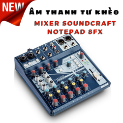 Bàn trộn âm thanh Soundcraft Notepad 8FX chính hãng
