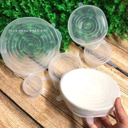 [SALE] Bộ 6 Nắp Bọc Thực Phẩm - Silicon Co Giãn Chịu Nhiệt
