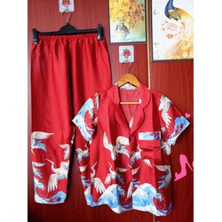 Combo 10 bộ pizama lụa Satin cao cấp