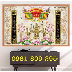 Tranh gạch 3d phòng thờ trang trí HG8