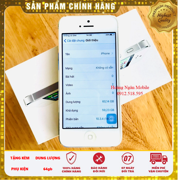 Iphone 5 64GB chính hãng 100%