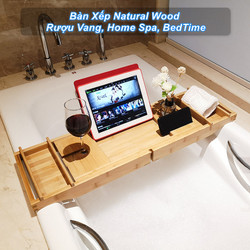 Bàn Xếp Natural Wood Rượu Vang, Home Spa, BedTime - Dominate The Market