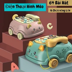Đồ chơi trẻ em điện thoại hình mèo phát nhạc đáng yêu