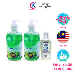 [Tặng kèm Gel Rửa Tay] Combo 2 Chai Nước Rửa Tay L’affair Hương Táo diệt khuẩn, không làm khô da tay nhập khẩu Malaysia
