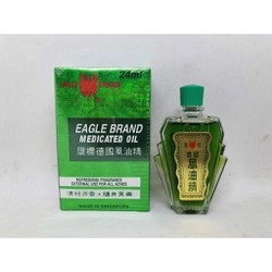 Dầu nước xanh con ó một nắp eagle brand hàng singapore 24 ml