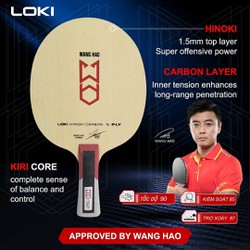 Combo vợt bóng bàn : Cốt Loki WangHao Hinoki + Victas V15 Extra + Victas V11 Extra