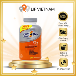 Viên Uống Bổ Sung Vitamin Tổng Hợp One A Day Women 50+ - Hàng Mỹ - Hộp 300 Viên Viên Uống Bổ Sung Vitamin Tổng Hợp One A Day Women 50+ - Hàng Mỹ - Hộp 300 Viên