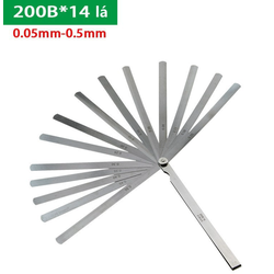 Thước căn lá 0.05 tới 0.5mm bao gồm 14 lá chiều dài lá 200mm Sale khủng