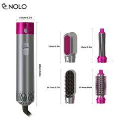 Máy Tạo Kiểu Tóc Cầm Tay 5in1 Model 813 Tích Hợp Sấy Tóc Uốn Cong Xoăn Trái Xoăn Phải Lược Chải Thẳng Nhiệt Độ Tối Đa 150 Độ C