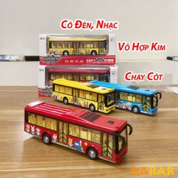 MÔ HÌNH Xe Bus, Xe đồ chơi Bus vỏ Hợp Kim mở được cửa, có nhạc và đèn cho bé MÔ HÌNH Xe Bus, Xe đồ chơi Bus vỏ Hợp Kim mở được cửa, có nhạc và đèn cho bé