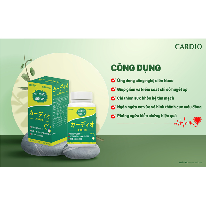 Hình ảnh Cardio hỗ trợ giảm nguy cơ cao huyết áp 80 viên - Yes Pharmacy