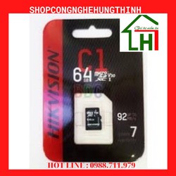 Thẻ nhớ micro SD Hikvision 64Gb chuyên dùng cho camera điện thoại máy ảnh... (chính hãng 5 năm Hikvision VN)