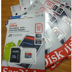 Thẻ nhớ 32GB 64GB micro SD Sandisk 100MB/s chuyên dụng cho camera (hàng chính hãng SPC)
