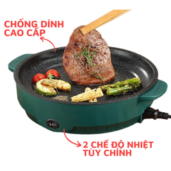 Bếp nướng điện BBQ mini đa năng 26cm chống dính cao cấp tiện lợi