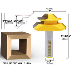 Mũi Phay Gỗ Ghép Góc Vuông Cốt 12.7mm Sale khủng