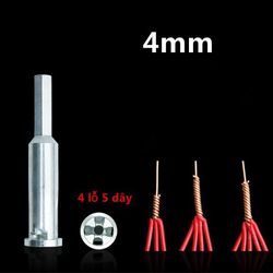 Đầu xoắn nối dây điện 4mm lắp máy khoan- 4 lỗ 5 dây Sale khủng
