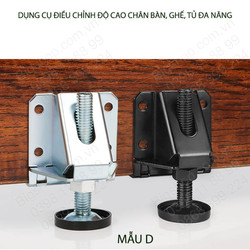 Dụng cụ điều chỉnh độ cao chân tủ, bàn, ghế đa năng làm bằng thép mạ kẽm chống gỉ, chắc chắn