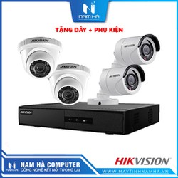 Trọn bộ Camera Hikvision 2MP Full HD 1080p - Đủ Phụ Kiện cắm điện là chạy  namhajsc