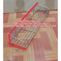 Kệ Gia Vị 1 Tầng INOX Cao Cấp SUS 304 - Mã: RLA1248I3