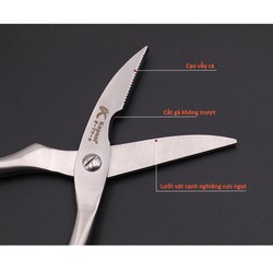 Kéo nguyên inox cắt thực phẩm đồ ăn nhà bếp