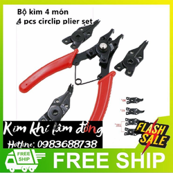 Bộ kìm 4 món -4 pcs circlip plier set