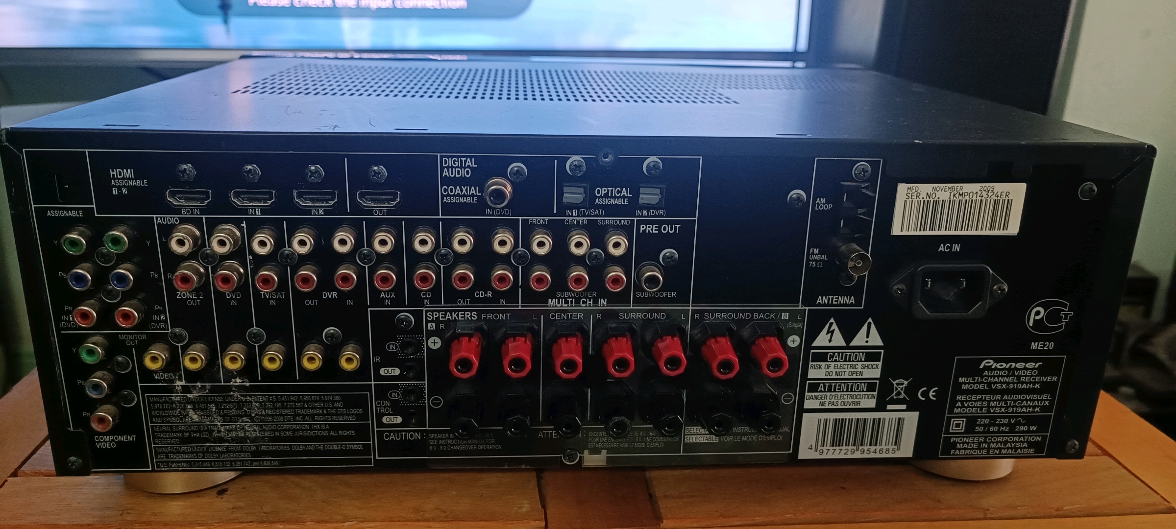 Amply kỹ thuật số 5.1-7.1 có HDMI denon, yamaha, pioneer v.v.điện 220v - 26