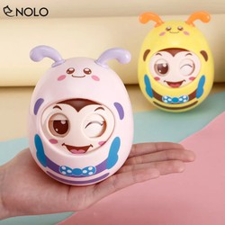 Đồ Chơi Lật Đật Có Âm Thanh Lục Lạc Kiểu Dáng Chú Ong Chất Liệu Nhựa ABS Phù Hợp Cho Trẻ Em Trên 6 Tháng