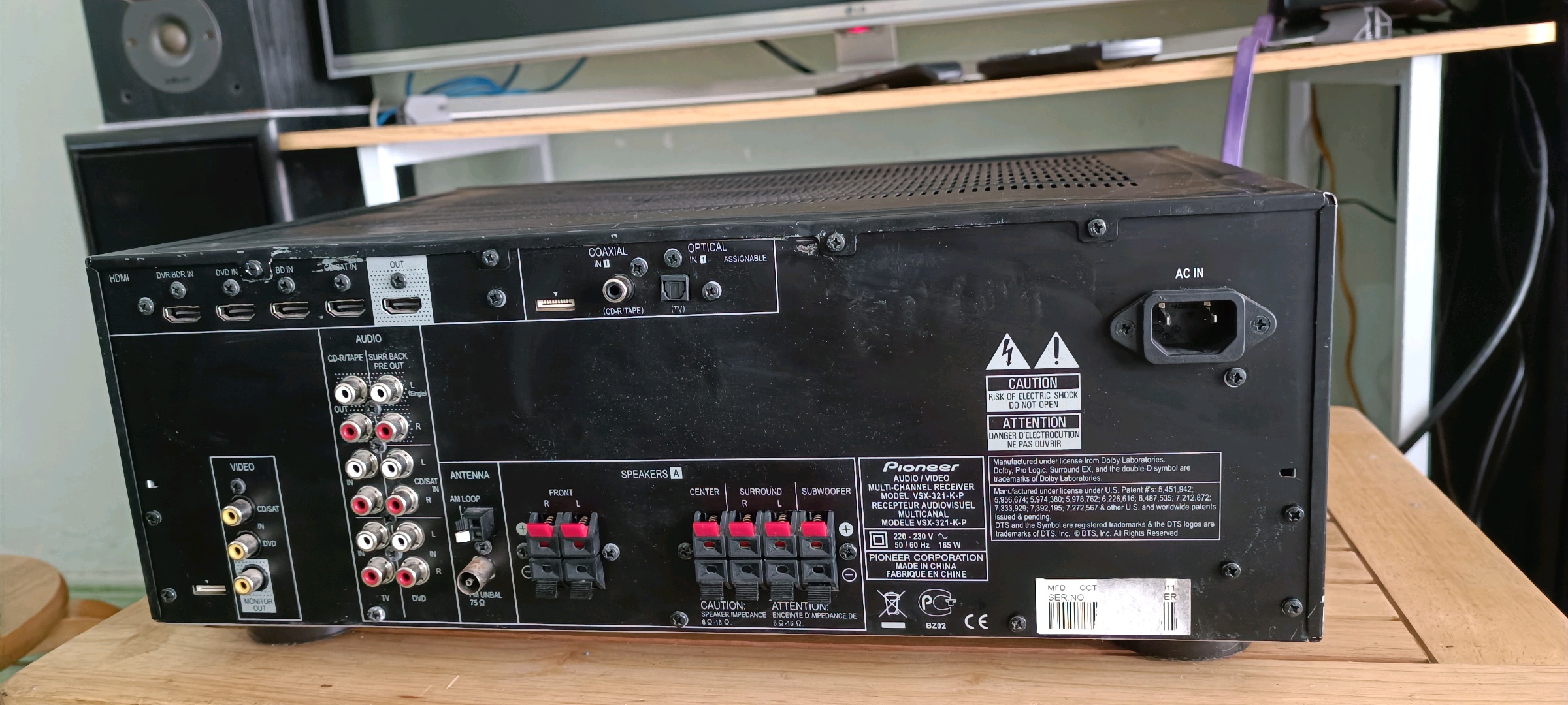 Amply kỹ thuật số 5.1-7.1 có HDMI denon, yamaha, pioneer v.v.điện 220v - 23