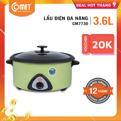 Nồi lẩu điện 3,6L COMET - CM7730 Nồi lẩu điện 3,6L COMET - CM7730