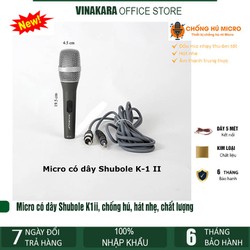 [Hàng chất lượng] Micro có dây Shubole K1II  K2II  dây dài 5 mét  chống hú  karaoke gia đình