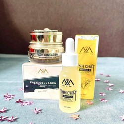 Combo Kem Face Collagen Cá Hồi DNA Luxury và tinh chất Ampoule Saffron dưỡng trắng da mềm mịn, chống lão hóa chính hãng MeeA Organic