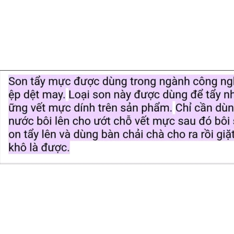 Hình ảnh SON TẨY MỰC trên vải dùng để tẩy những vết mực dính trên sản phẩm