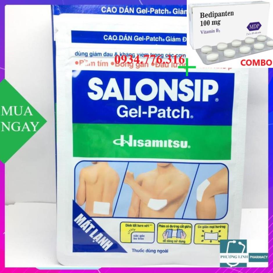 Hình ảnh Combo Bedipanten 100mg và  1 hộp 10 gói x 2 miếng Salonsip cao dán